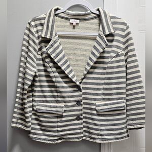 Pixley Striped Knit Blazer Jacket – Large